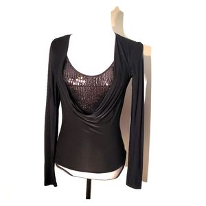 Black sequin Cache body suit